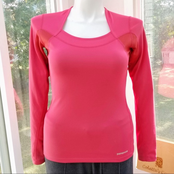 Patagonia Tops - Patagonia Cerise Square-Neck Runshade Active Top